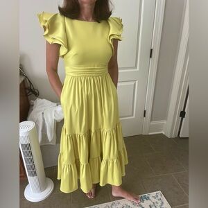 Badgley Mischka - Tiered Mikado Midi-Dress